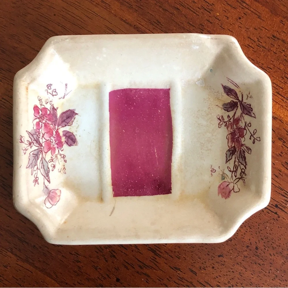 Antique Ironstone Soap Dish